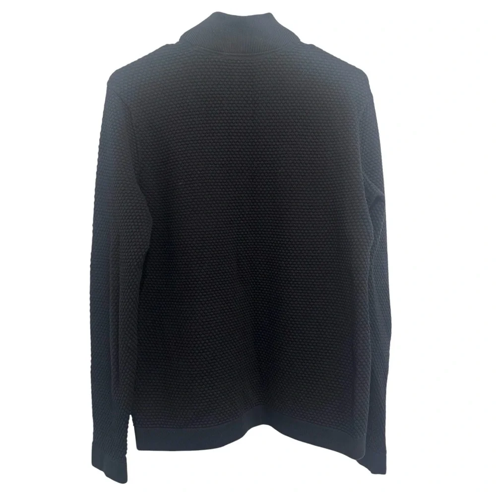 Theory Black Zip Up Sweater - Picture 4 of 5
